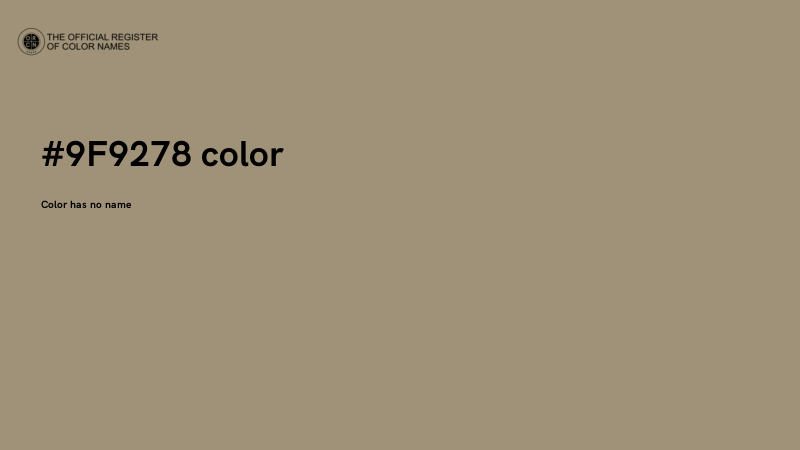 #9F9278 color image