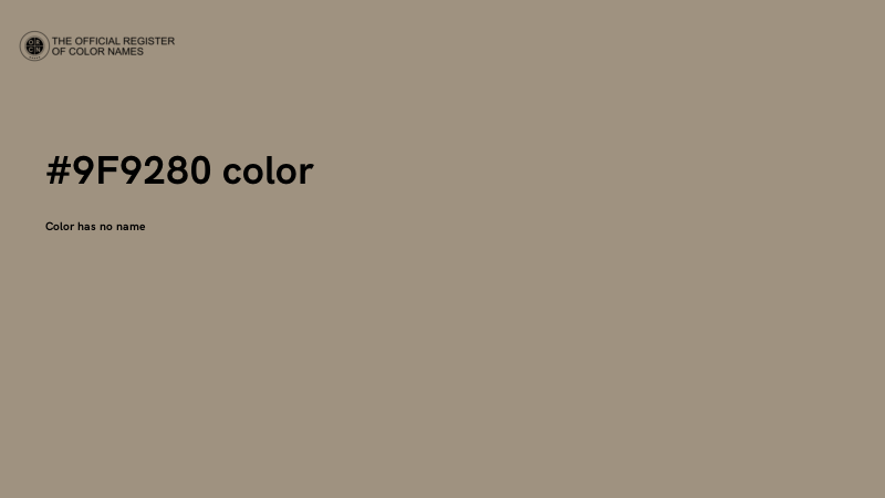 #9F9280 color image