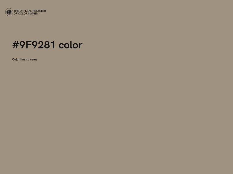 #9F9281 color image