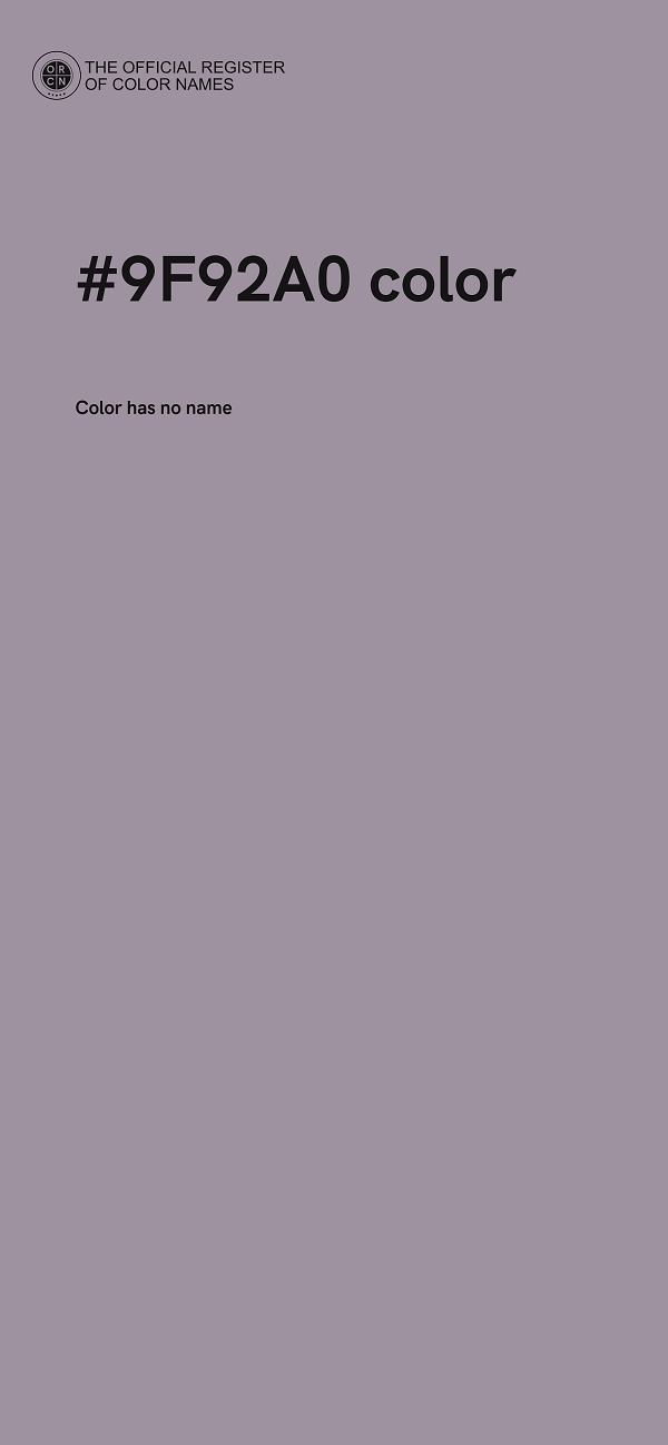 #9F92A0 color image