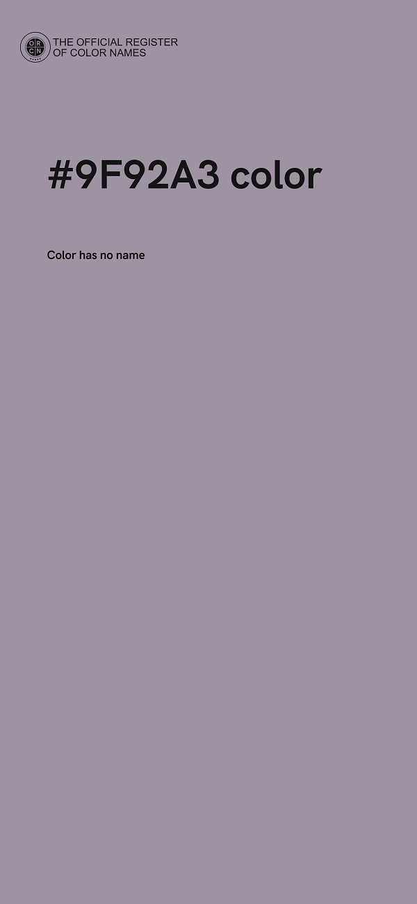 #9F92A3 color image