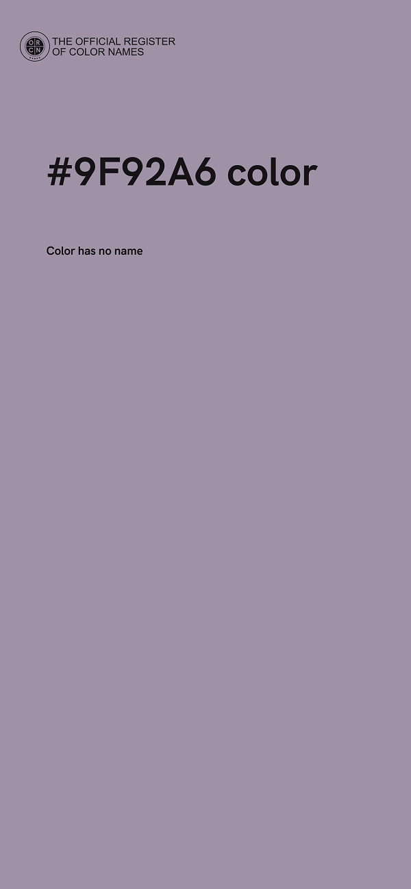 #9F92A6 color image