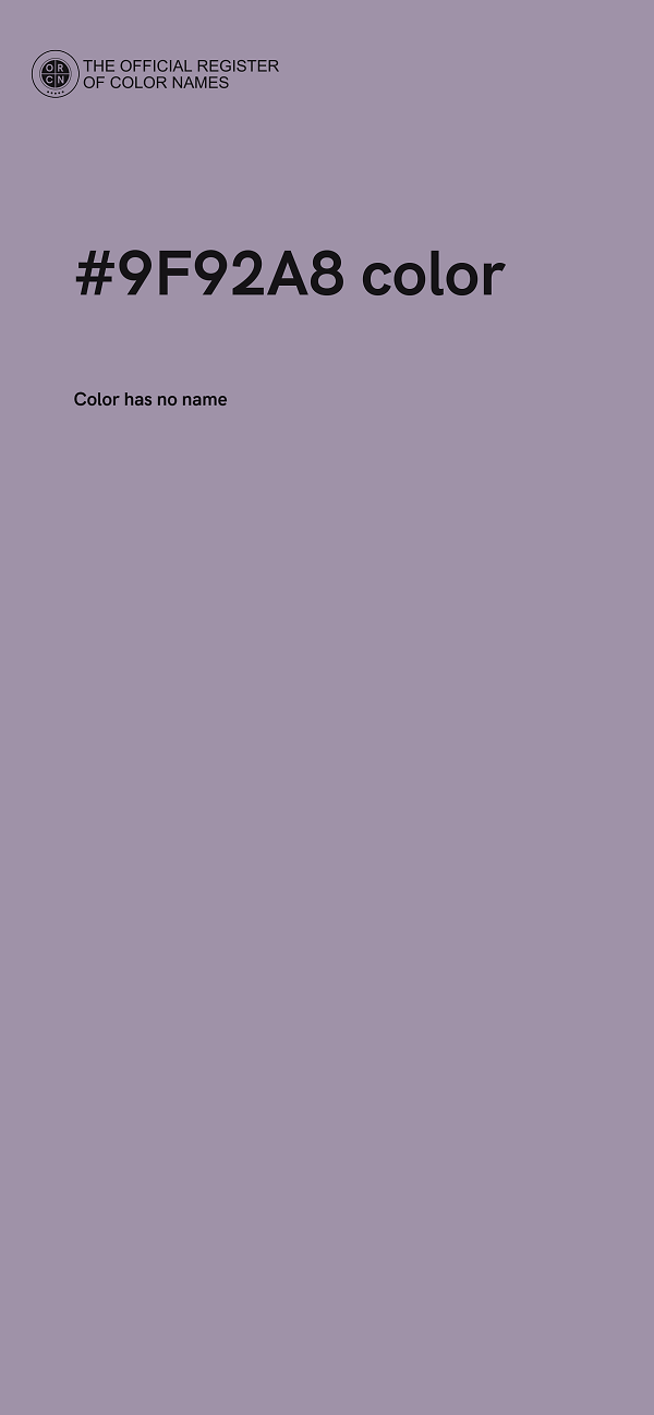#9F92A8 color image
