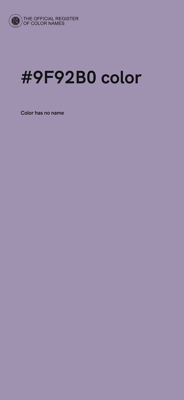 #9F92B0 color image