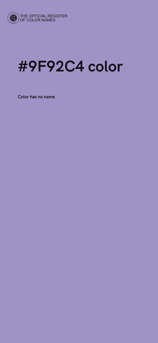#9F92C4 color image