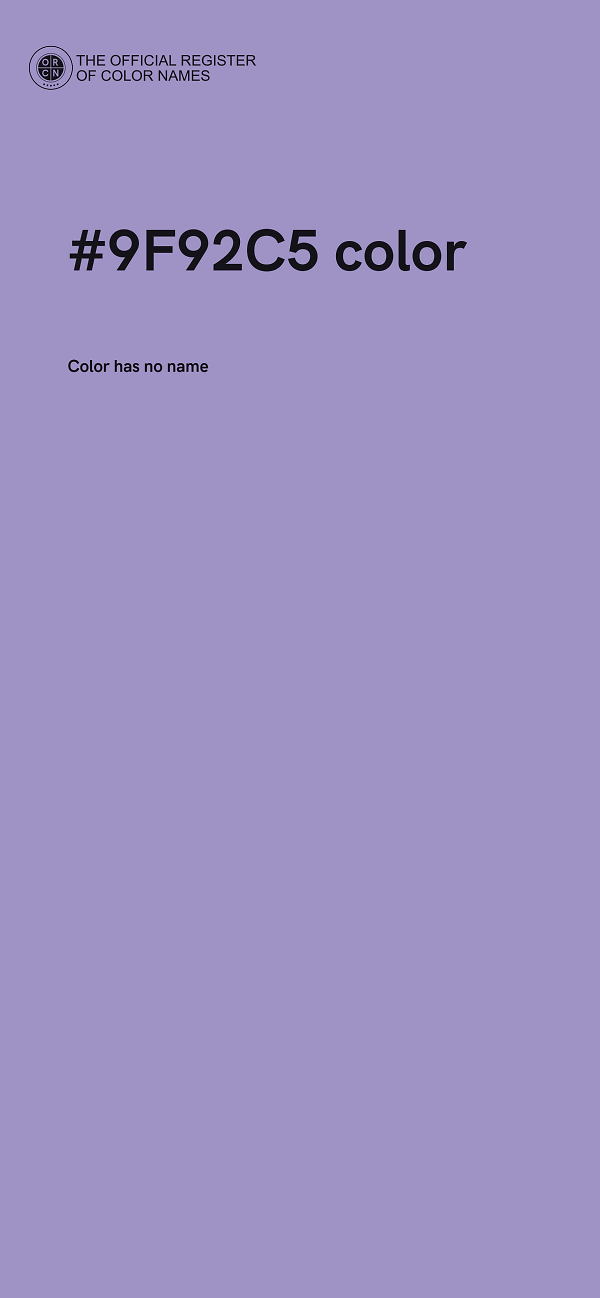 #9F92C5 color image