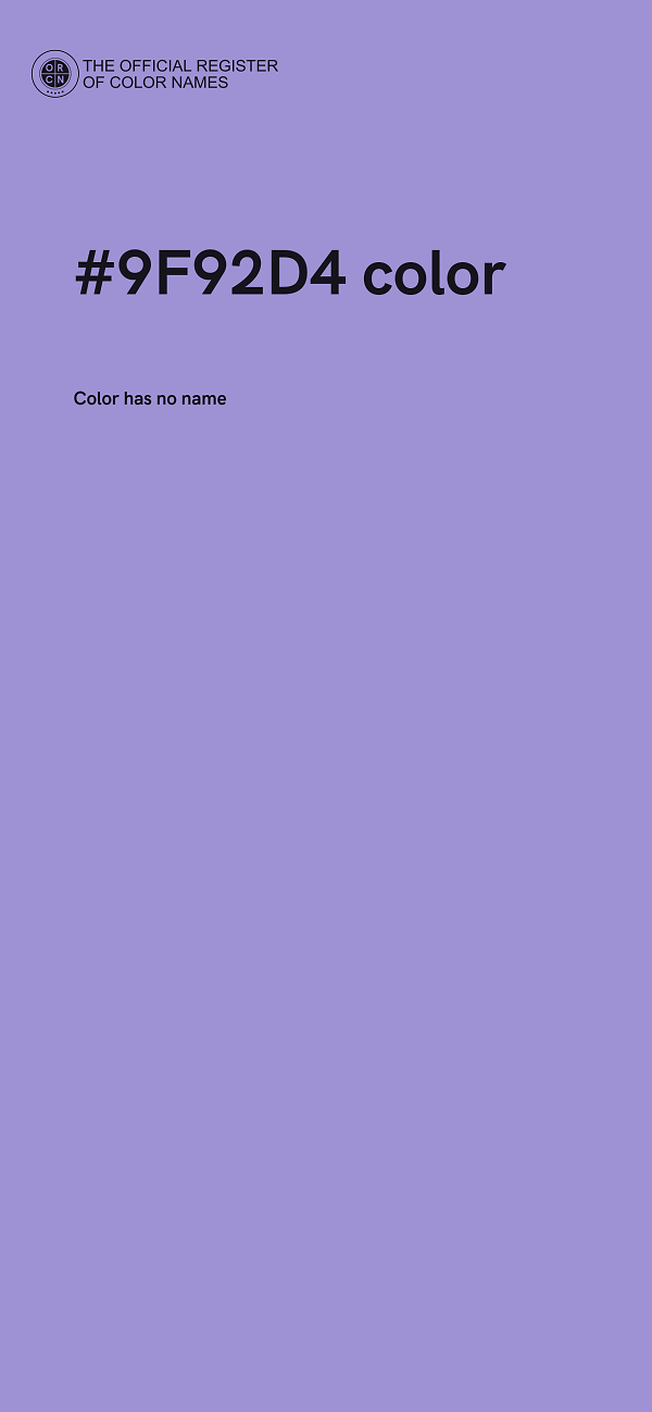 #9F92D4 color image