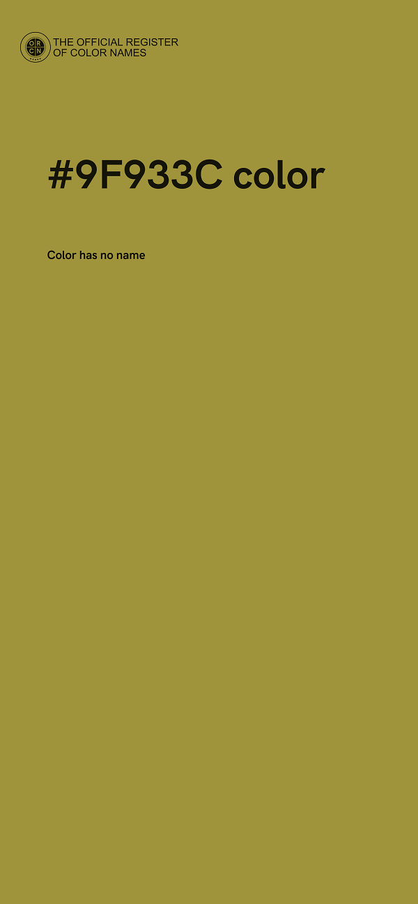 #9F933C color image