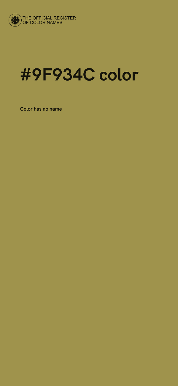 #9F934C color image