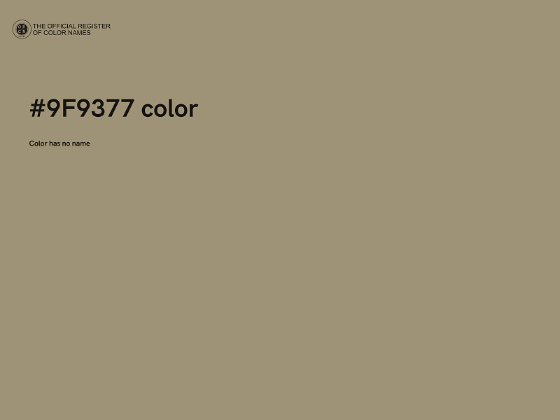 #9F9377 color image