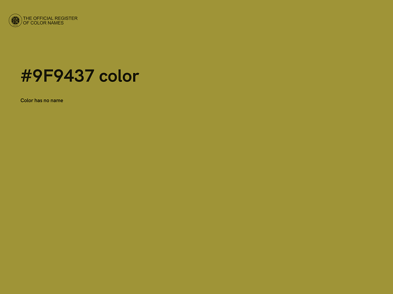 #9F9437 color image