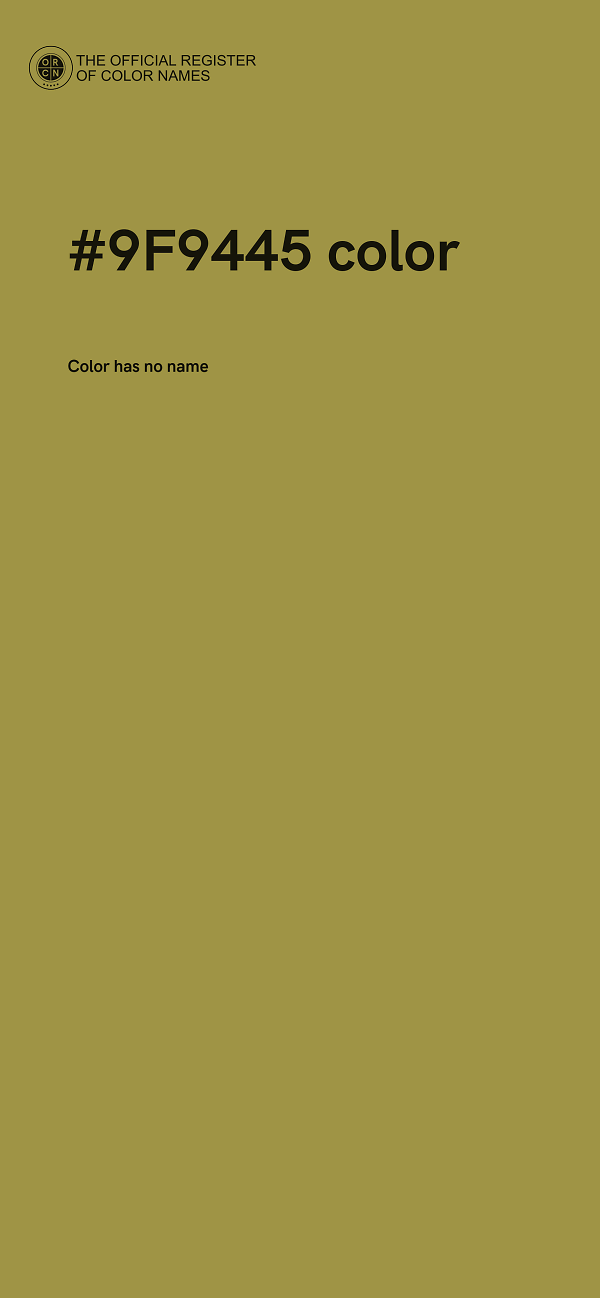 #9F9445 color image