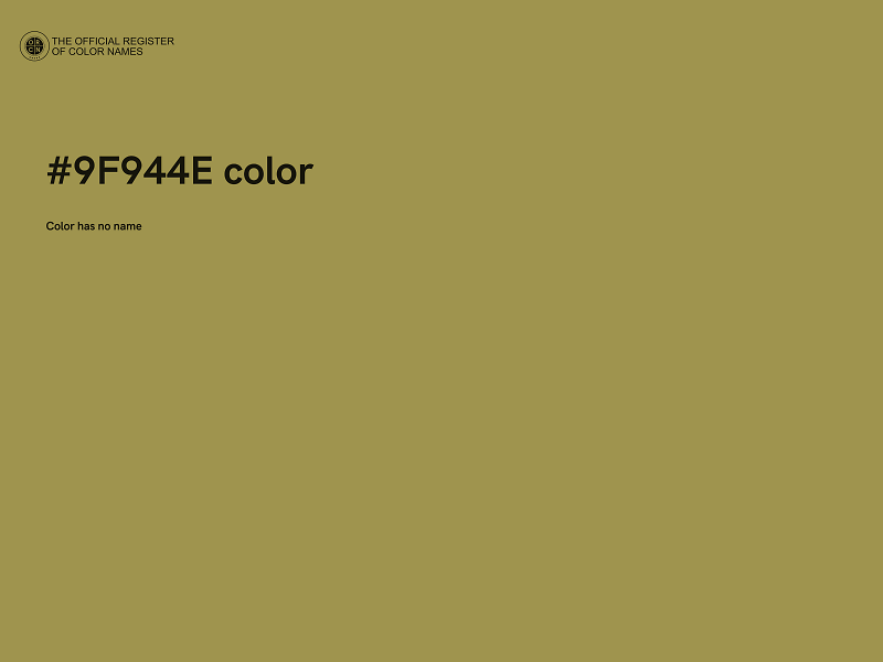 #9F944E color image
