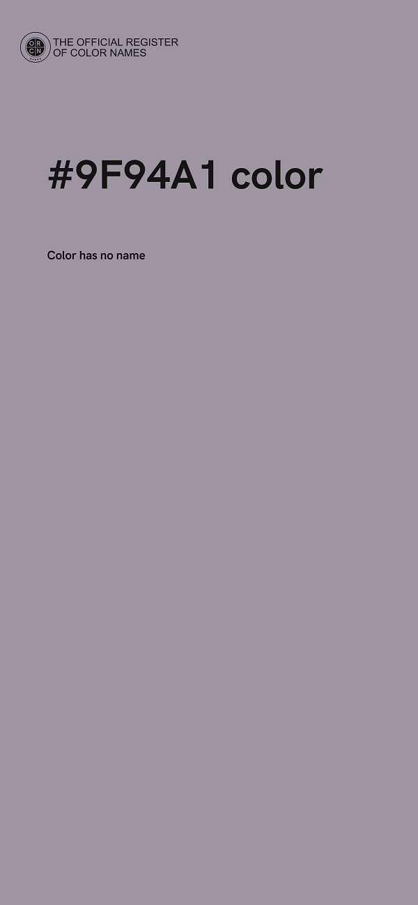 #9F94A1 color image