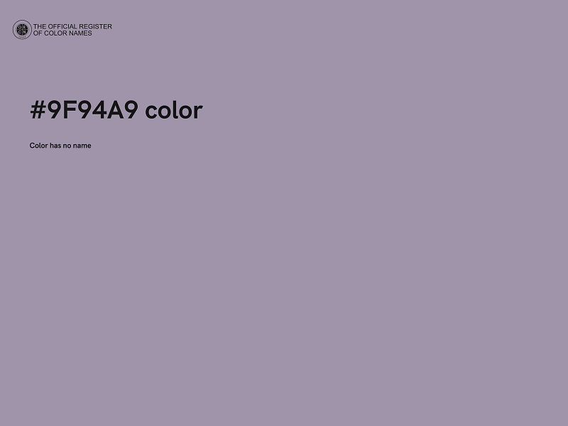 #9F94A9 color image