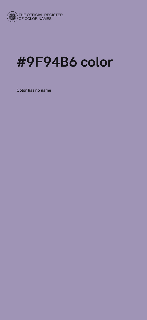 #9F94B6 color image