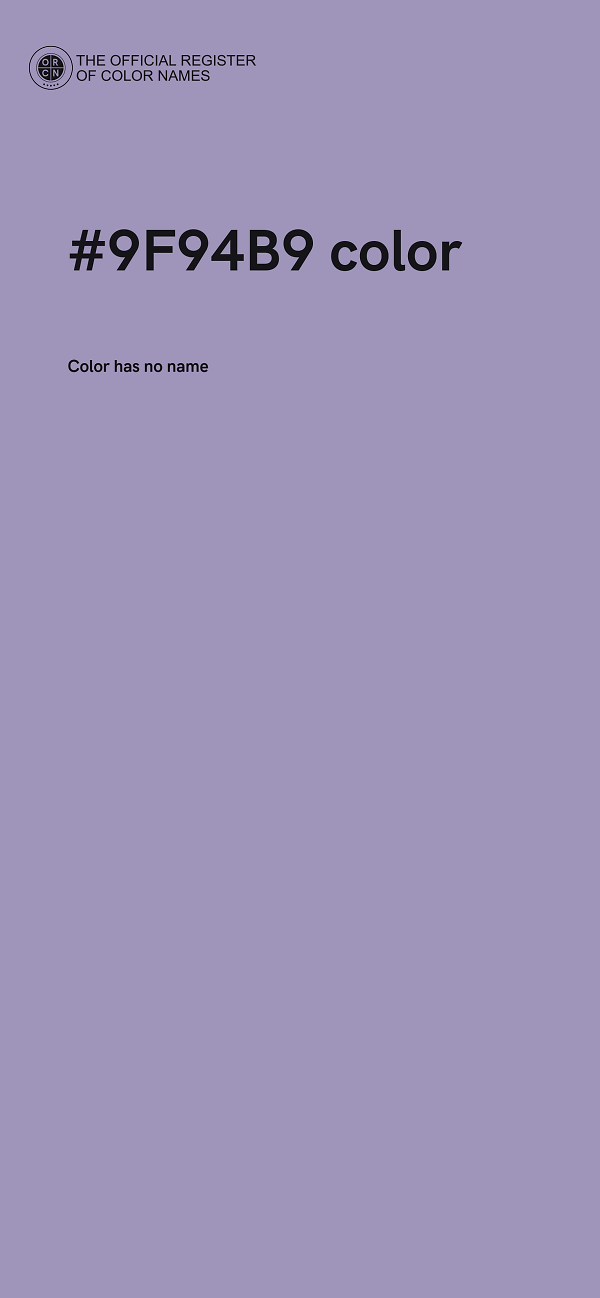 #9F94B9 color image