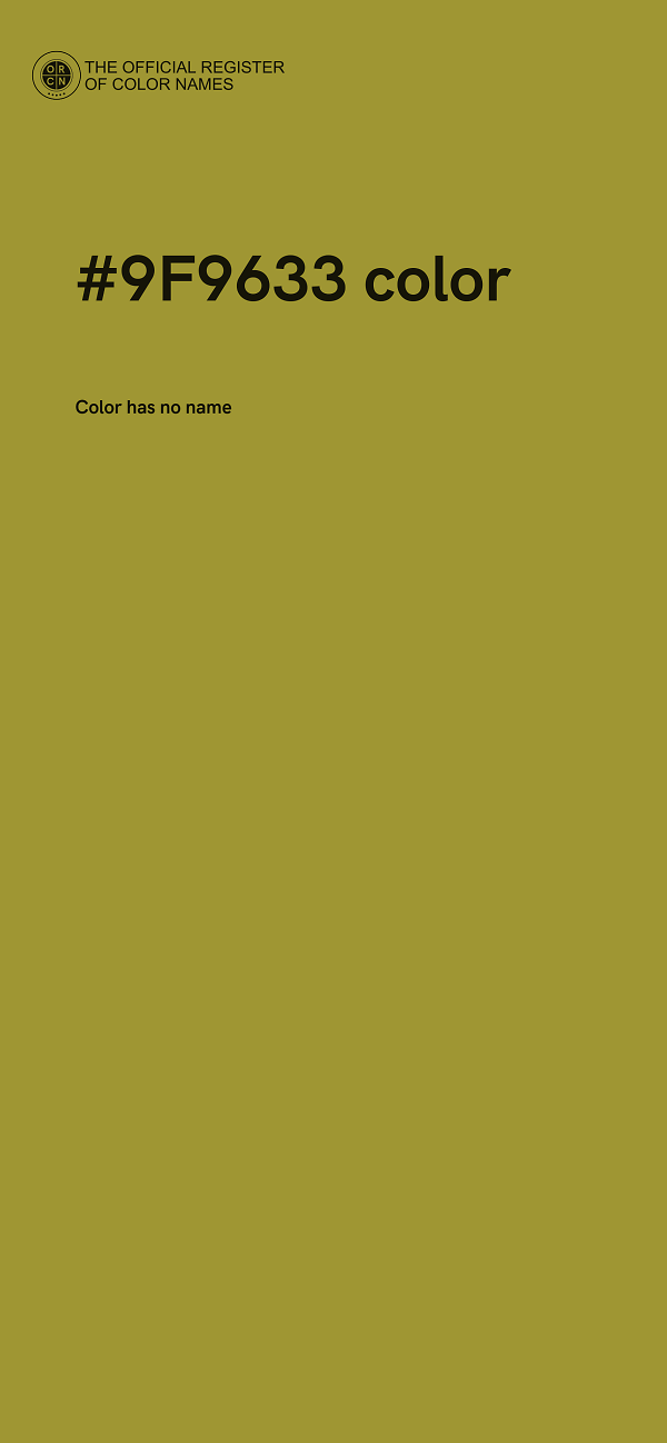 #9F9633 color image