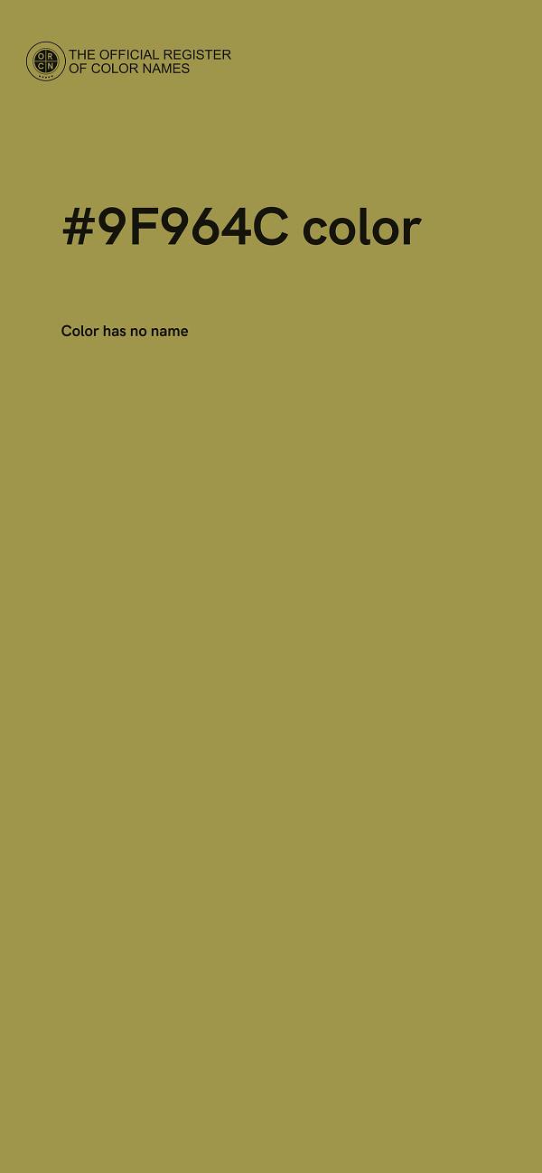#9F964C color image