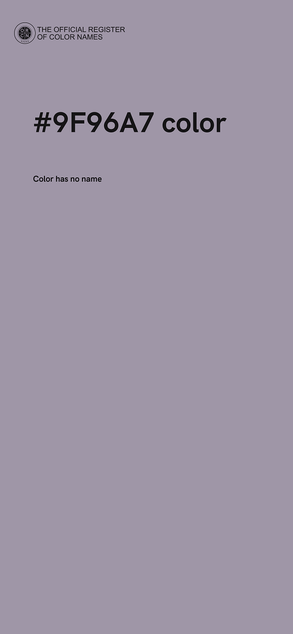 #9F96A7 color image