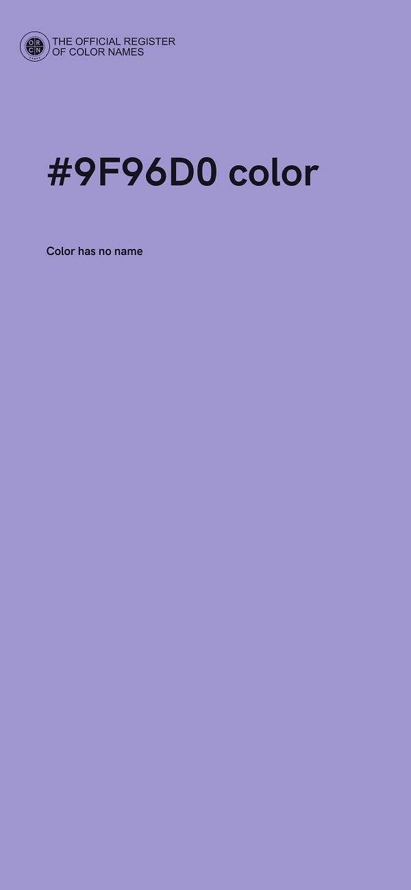 #9F96D0 color image