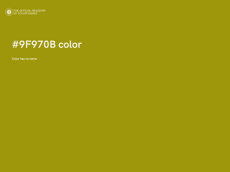 #9F970B color image