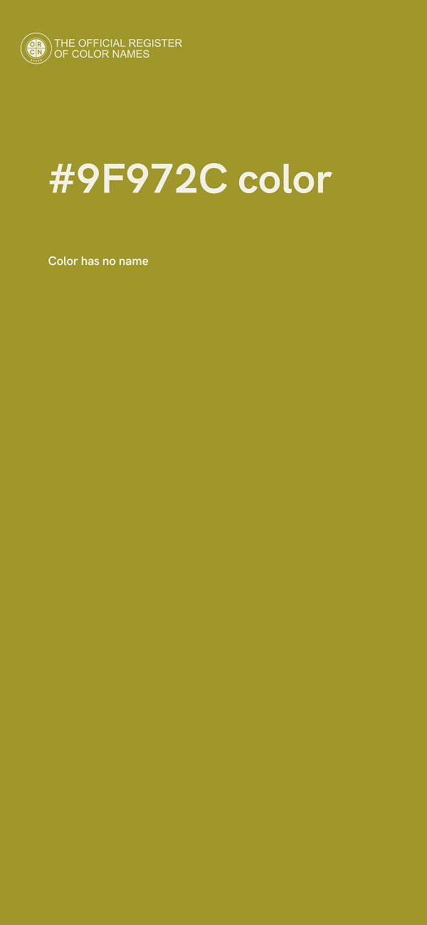 #9F972C color image