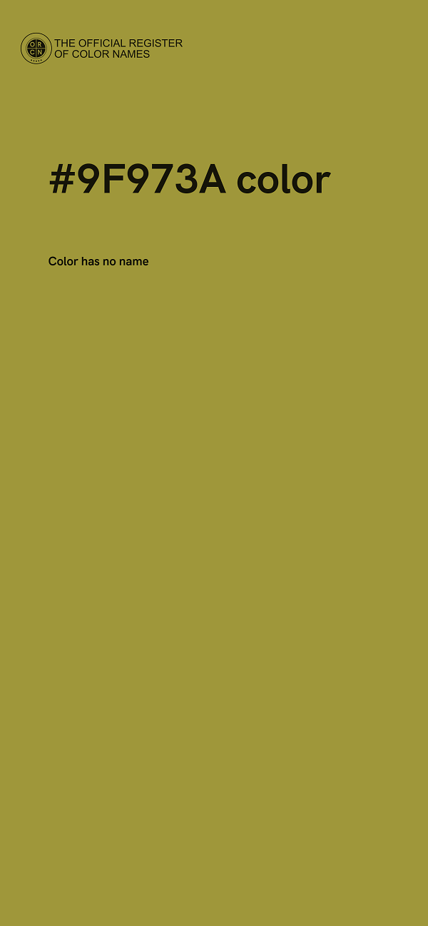 #9F973A color image