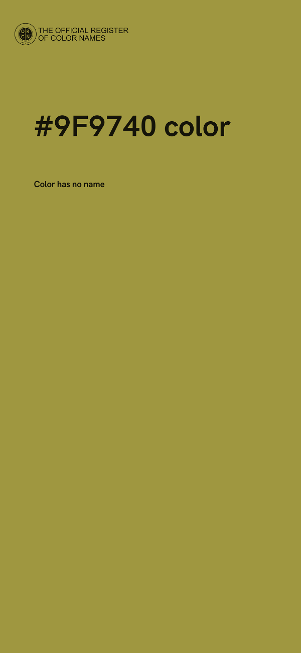 #9F9740 color image