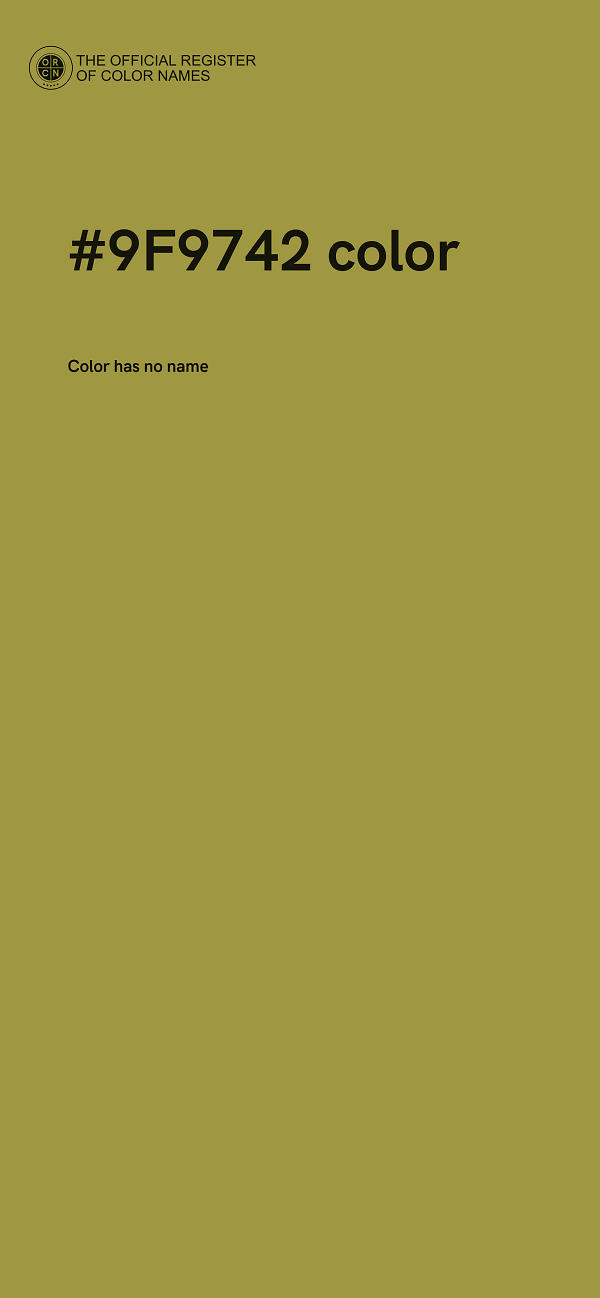 #9F9742 color image