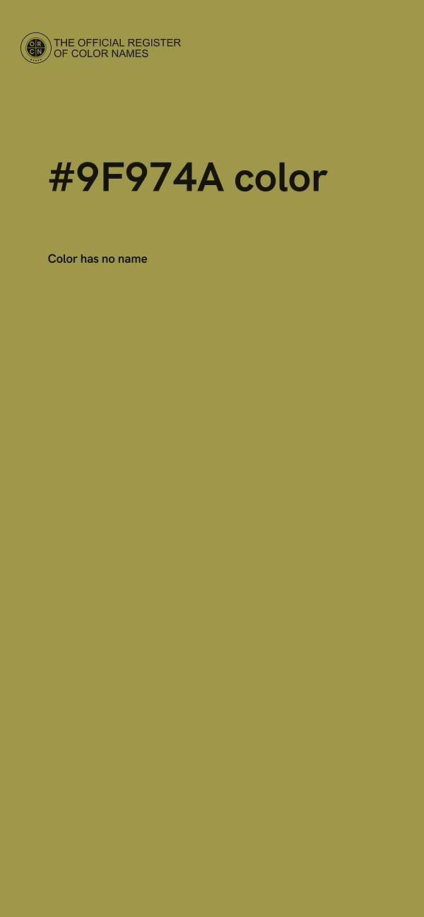 #9F974A color image