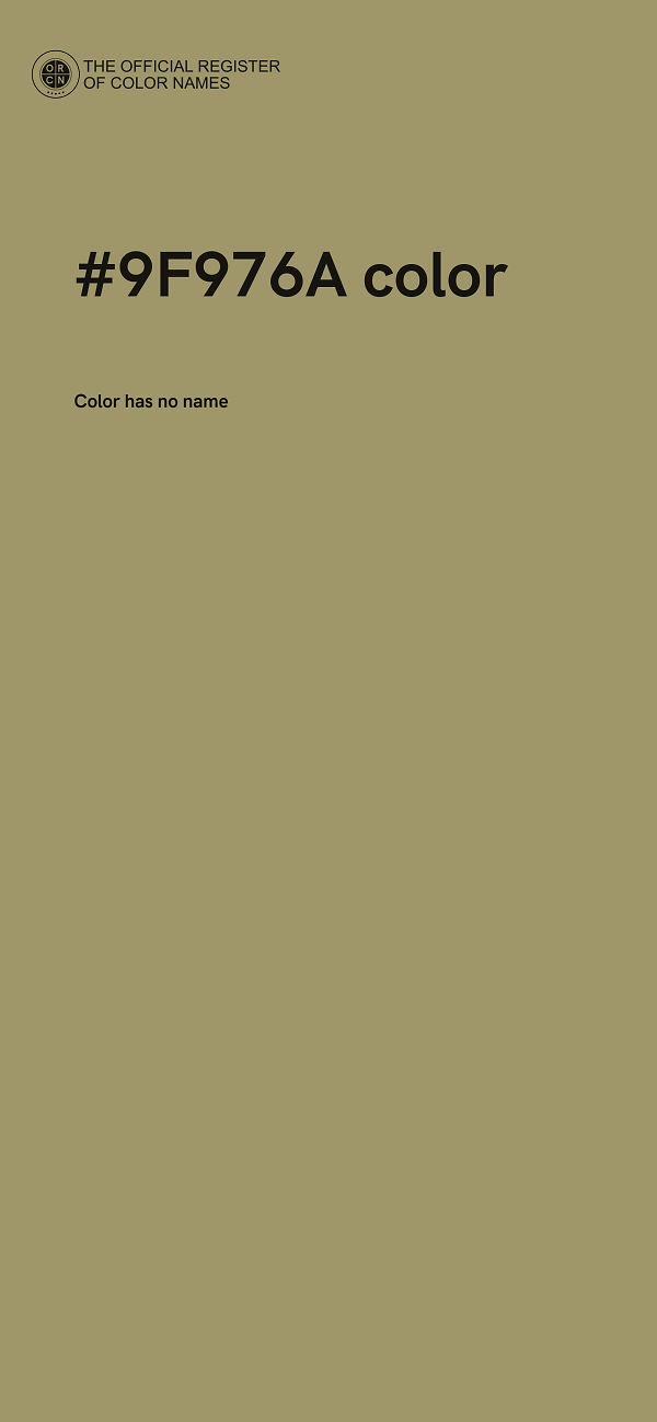 #9F976A color image