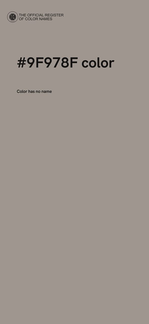 #9F978F color image