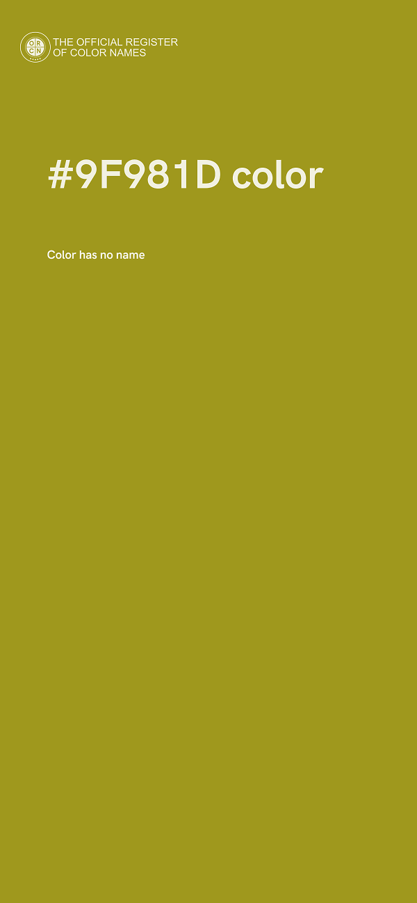 #9F981D color image