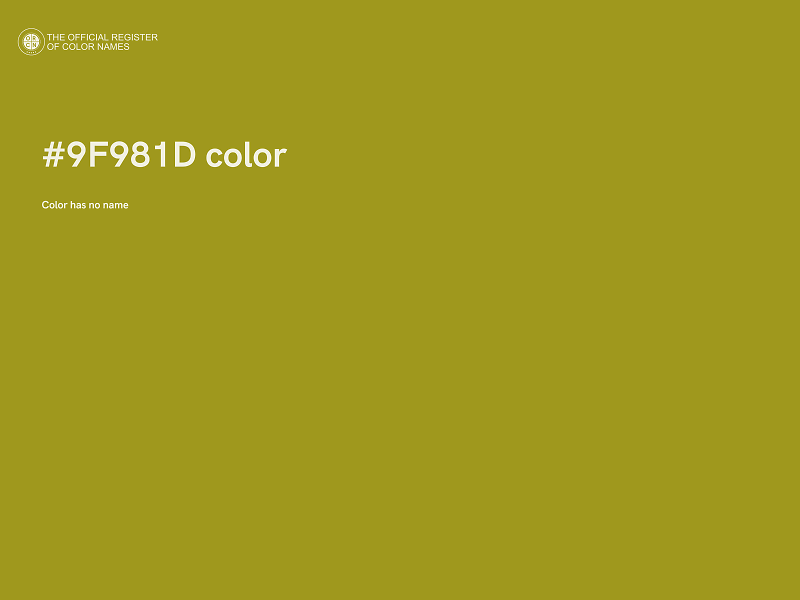 #9F981D color image