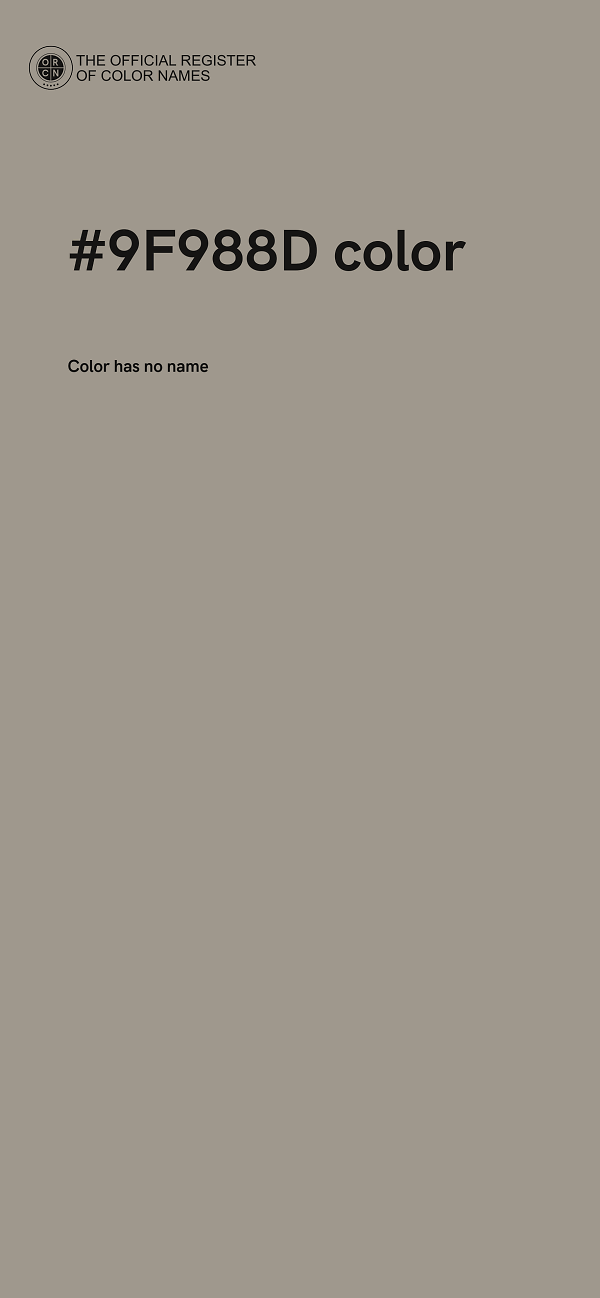 #9F988D color image