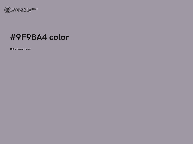 #9F98A4 color image