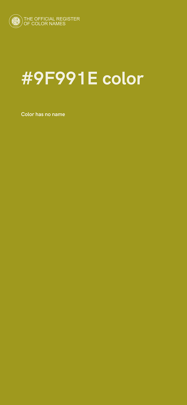 #9F991E color image