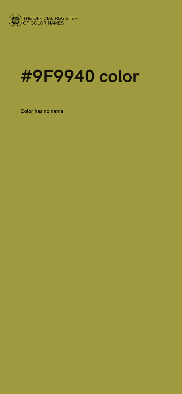 #9F9940 color image