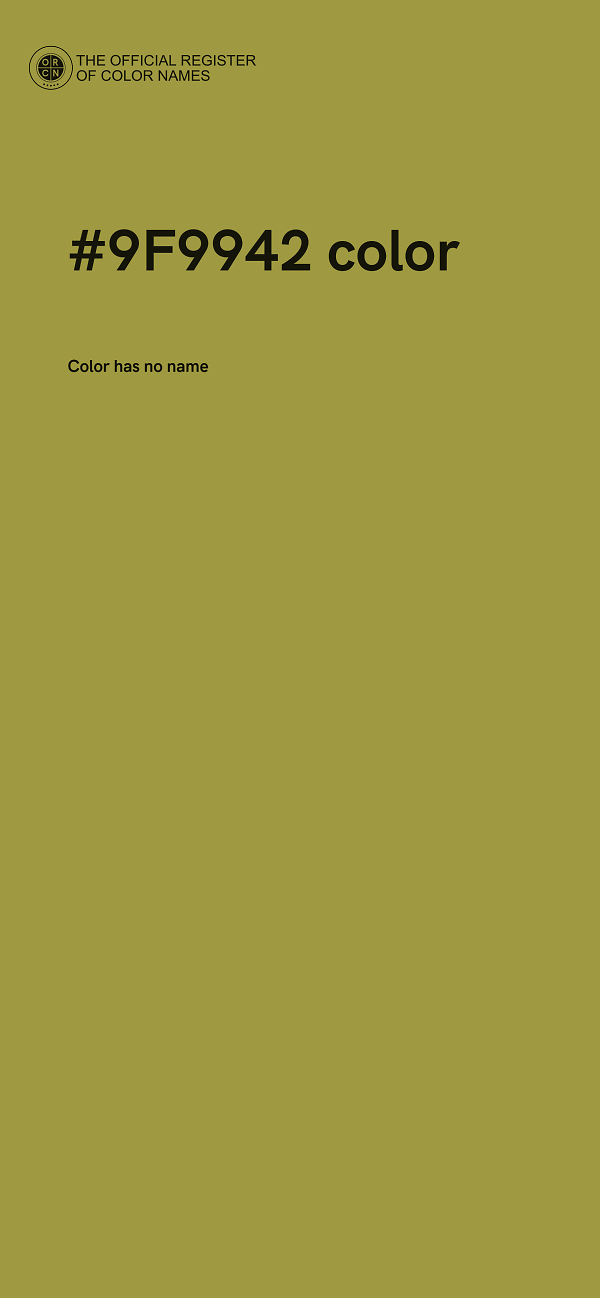 #9F9942 color image