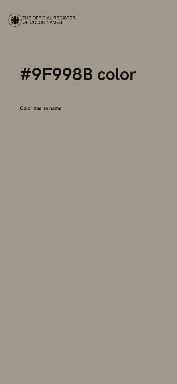 #9F998B color image