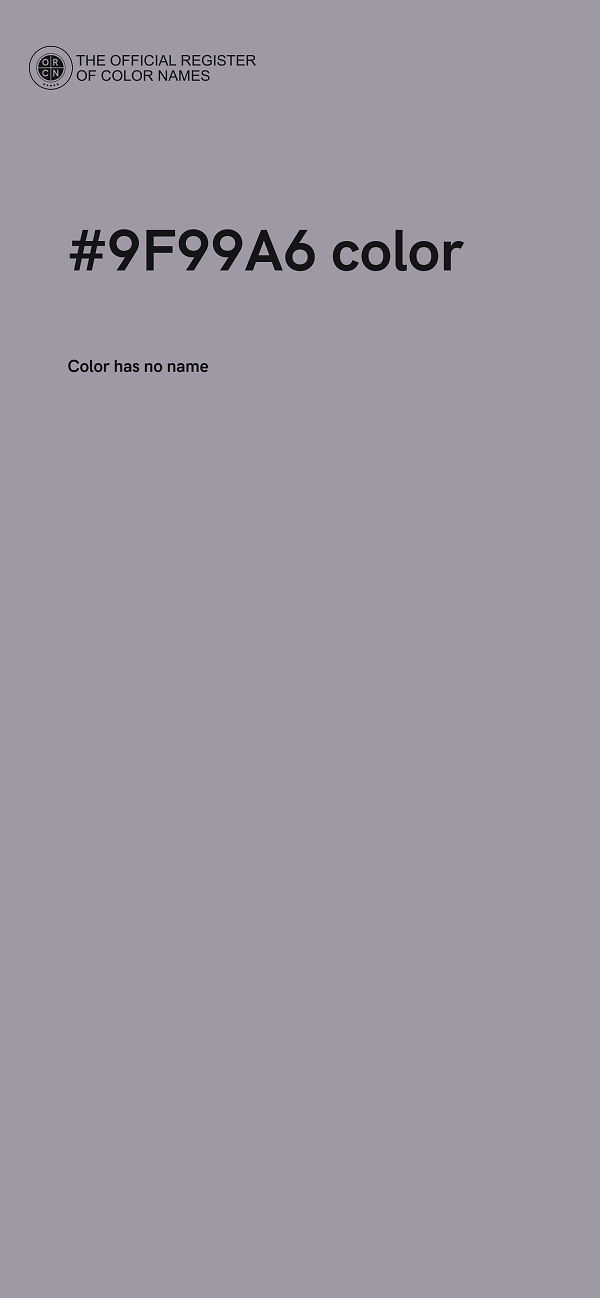 #9F99A6 color image