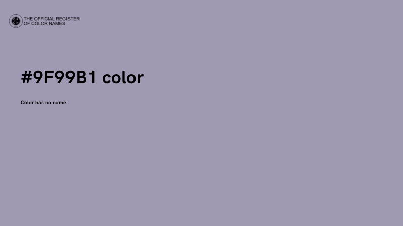 #9F99B1 color image