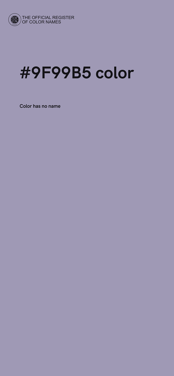 #9F99B5 color image