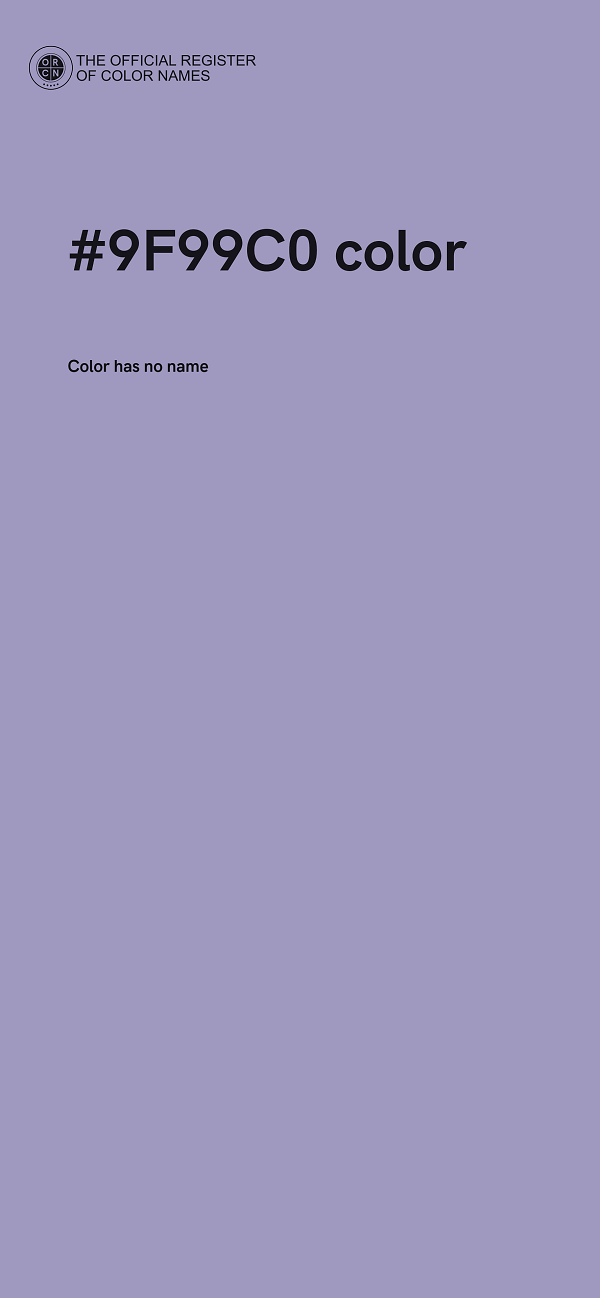 #9F99C0 color image