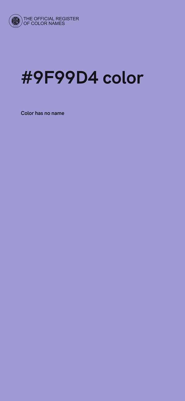 #9F99D4 color image