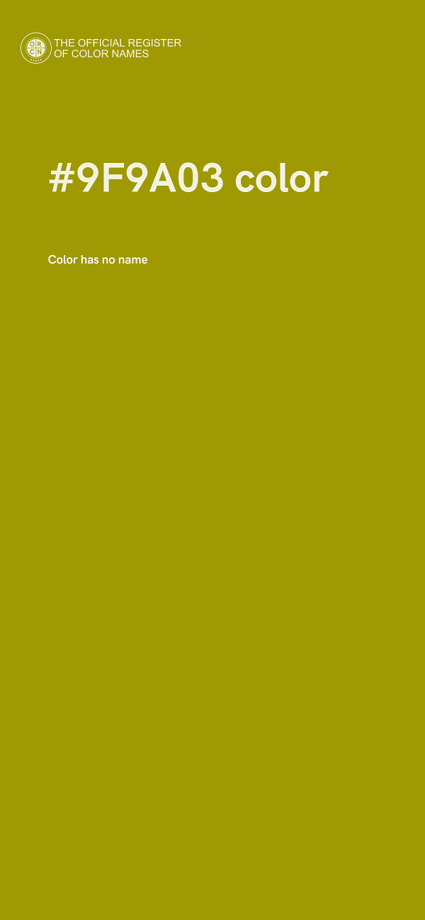 #9F9A03 color image
