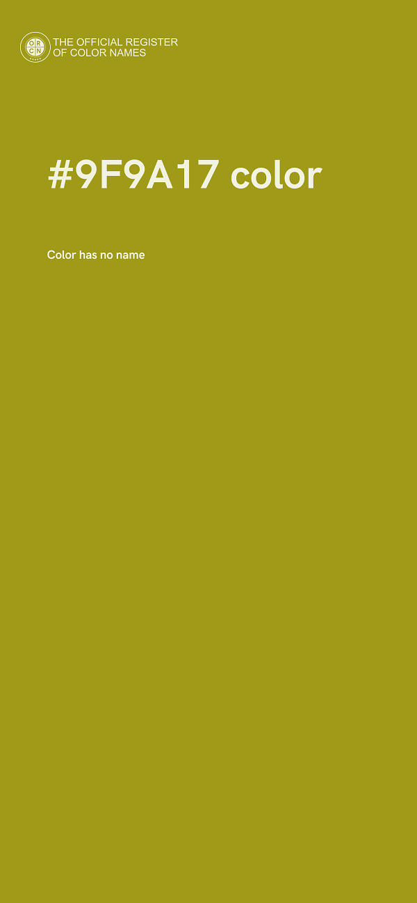 #9F9A17 color image