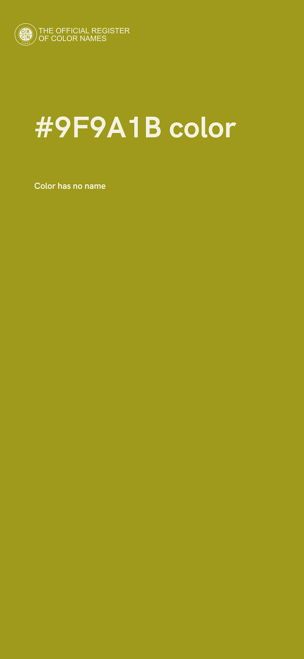 #9F9A1B color image