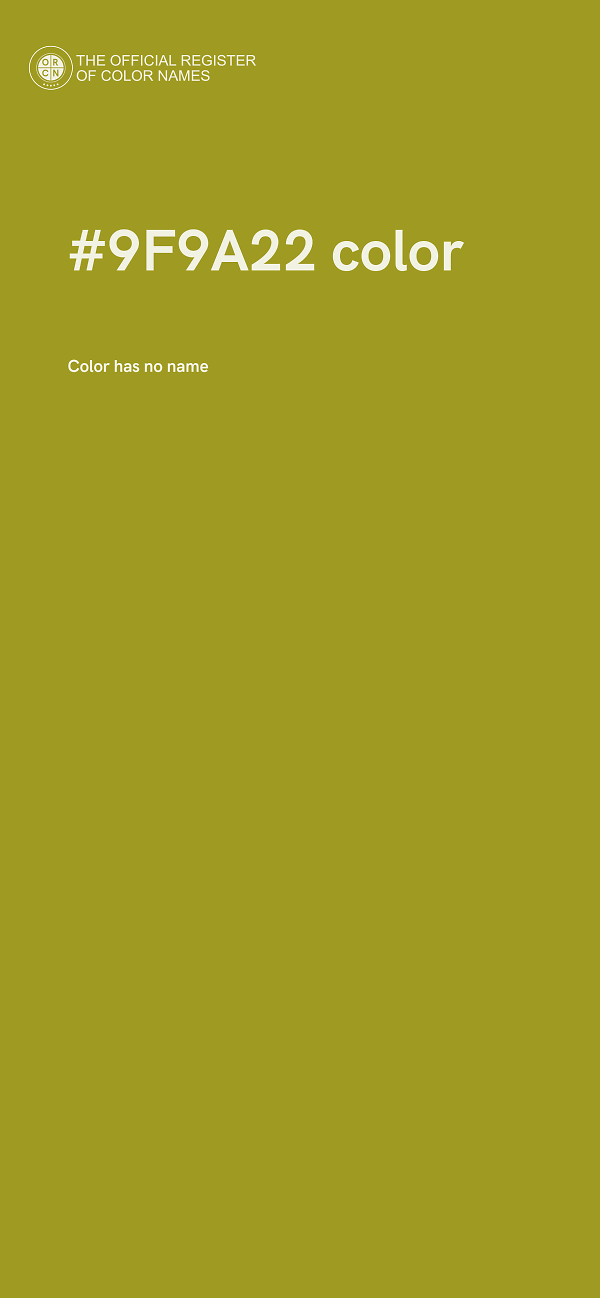 #9F9A22 color image